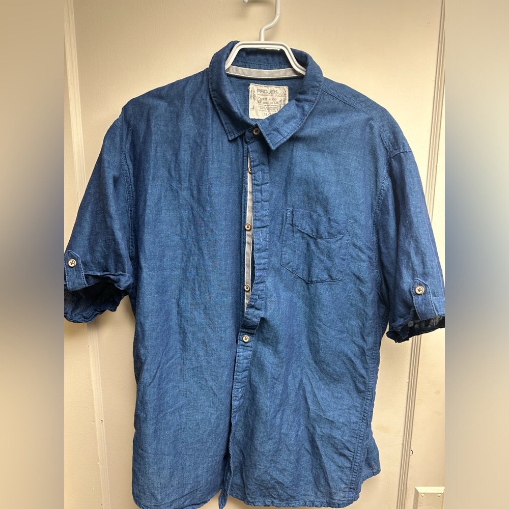 Denim Colour Button Up